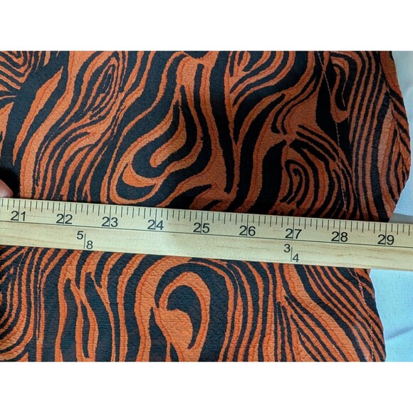 Free People Blouse Womens Small Sheer Button Front Animal Print Boho‎ Top - Picture 9 of 9